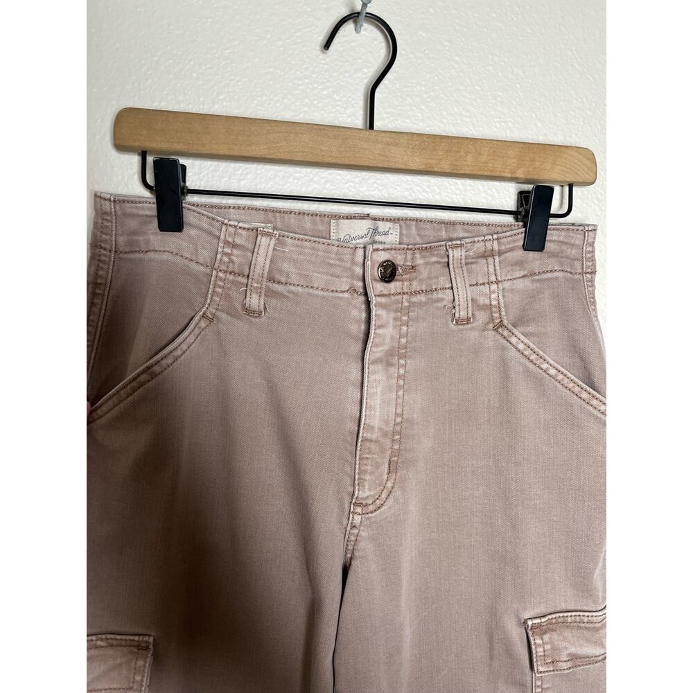 UNIVERSAL THREAD Boyfriend Fit Cargo Pants Light Brown Size 4/27 - Picture 8 of 13